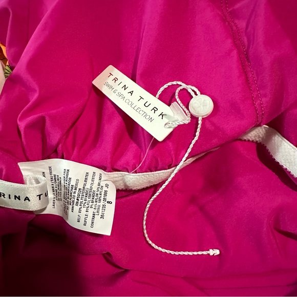 NWT TRINA TURK SUNNY BLOOM OFF THE SHOULDER BANDEAU ONE PIECE - Picture 12 of 13